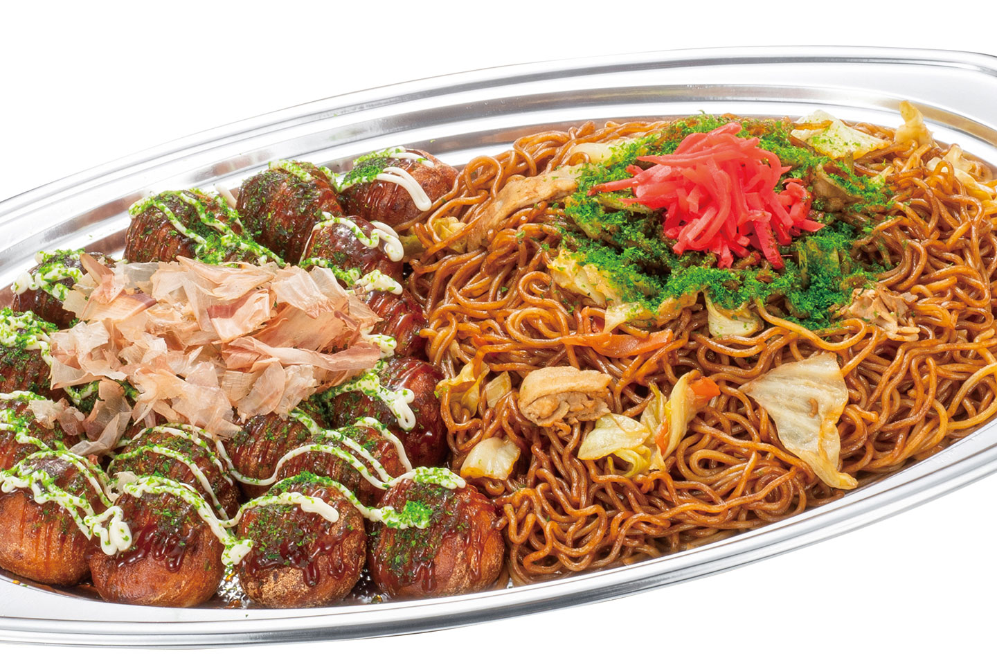 たこ焼き＆焼きそばBIGプレート | 四季の味を届ける 仕出しみほり峠